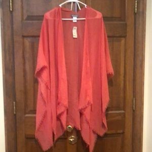 Coral - Accessory cardigan shawl